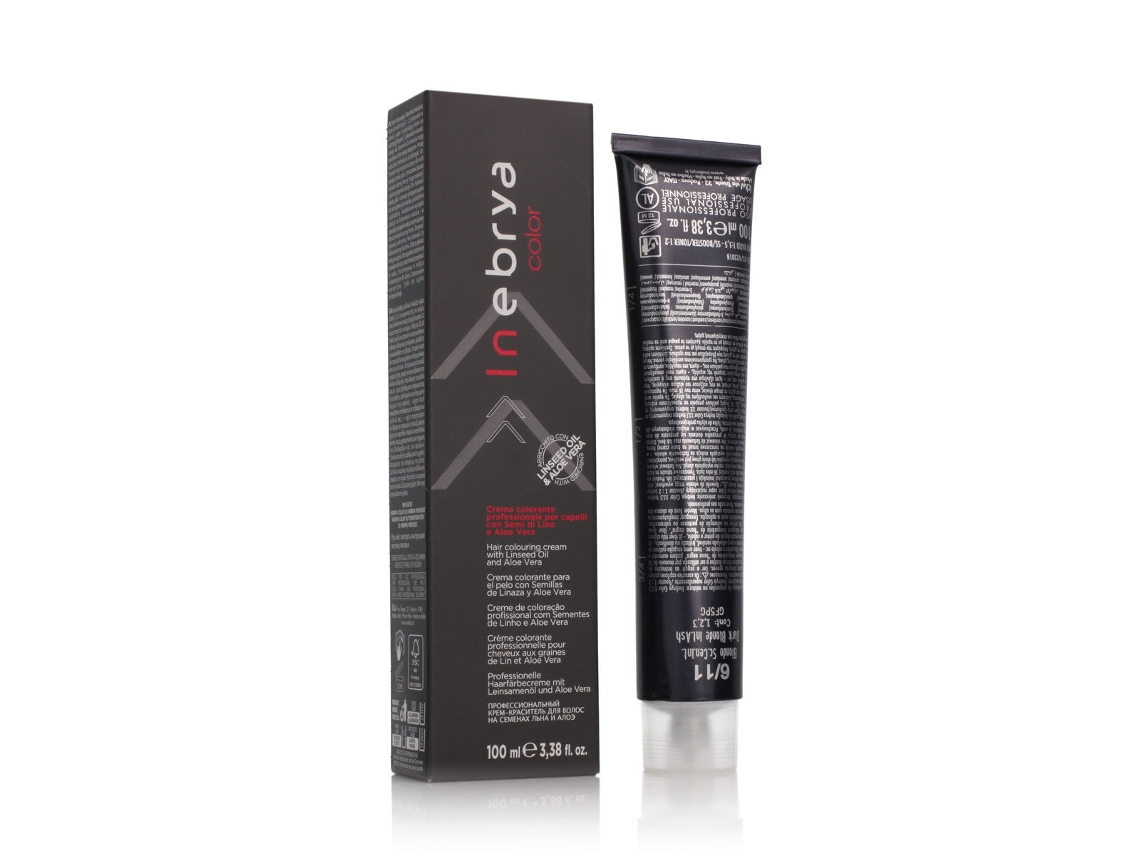 Tinta Permanente INEBRYA Nº 6/11 Dark Blonde Intense Ash 100 Ml