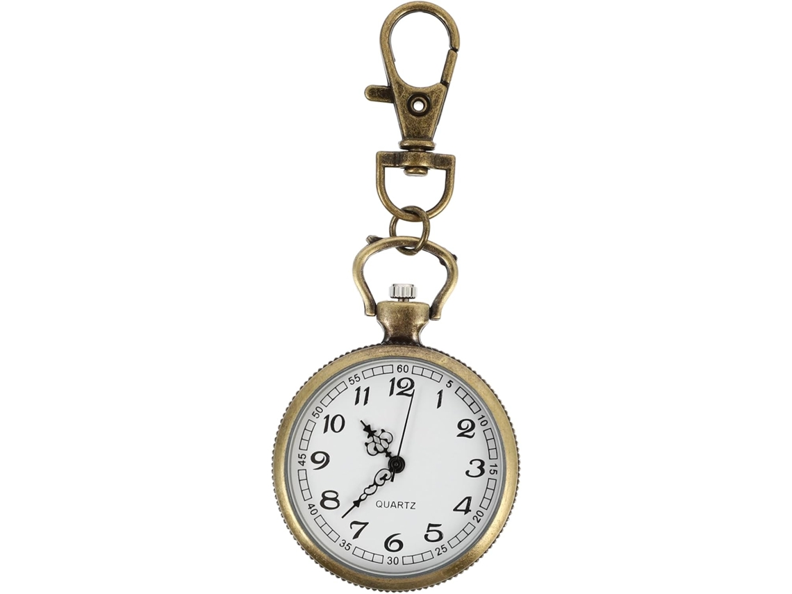 Relógio Bolso Portátil Enfermeiras Inoxidável Vidro Marrom Design Simples Elegante Ideal Monitoramento GOKOCO