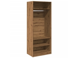 Conjunto 1 Wardrobe, Wardrobes Vidaxl Marrom Madeira Processada (80 X 50 X 200 Cm)