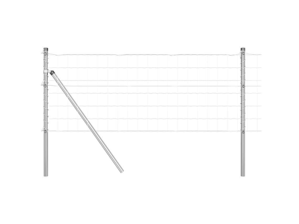 Conjunto 1 Cerca Externa Vidaxl Prateado Aço (10 X 0,4 M)