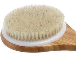 Escova De Banho Vicasky Em Bambu Com Cerdas Naturais, Escova De Chuveiro, Massageador Corporal, Cabo Longo Para Uso