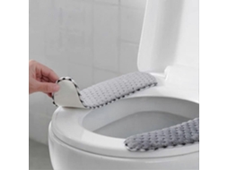 Fundas para Assento de Inodoro, Calientes, Laváveis, Gris, Autoadehesivas, 1 Par S/MARCA
