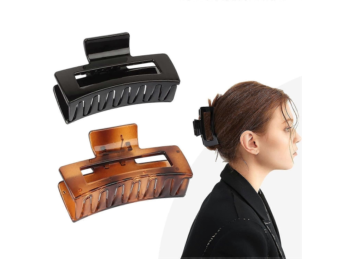 Pregas De Cabelo Fortes Para Mulheres E Meninas, 3,5 Polegadas, Nas Cores Âmbar E Preto