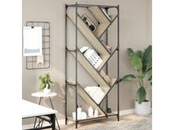 Vidaxl Estante 79x30x180 Cm Derivados De Madeira/metal Carvalho Sonoma