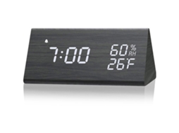 Relógio De Quarto Digital Laxiscreed Com Comando De Voz, Temperatura, Humidade E Tela Led