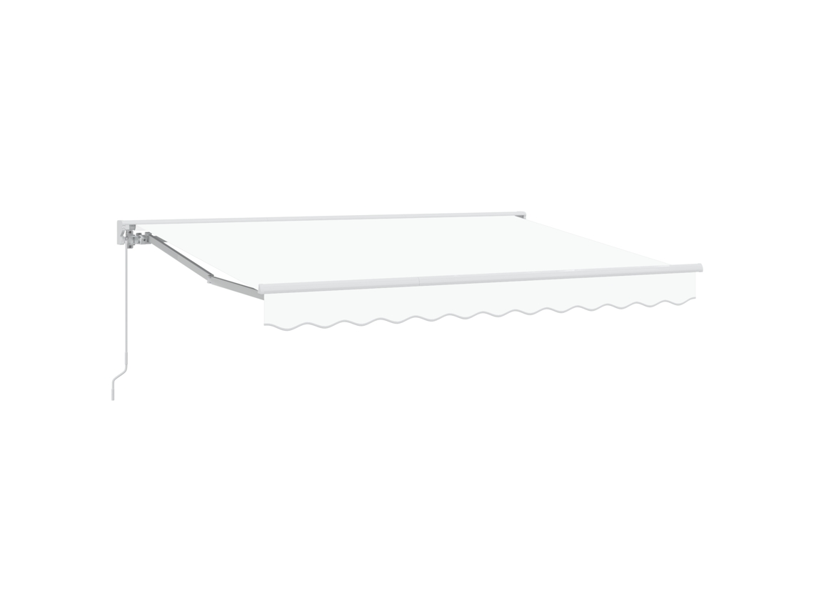 Conjunto 1 Toldo Retrátil Vidaxl Branco Alumínio (350 X 200 Cm)