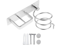 Suporte Organizador De Secador Cabelo, Prateleira De Parede Para Alisador Cabelo, Acessórios Para Banheiro Branco