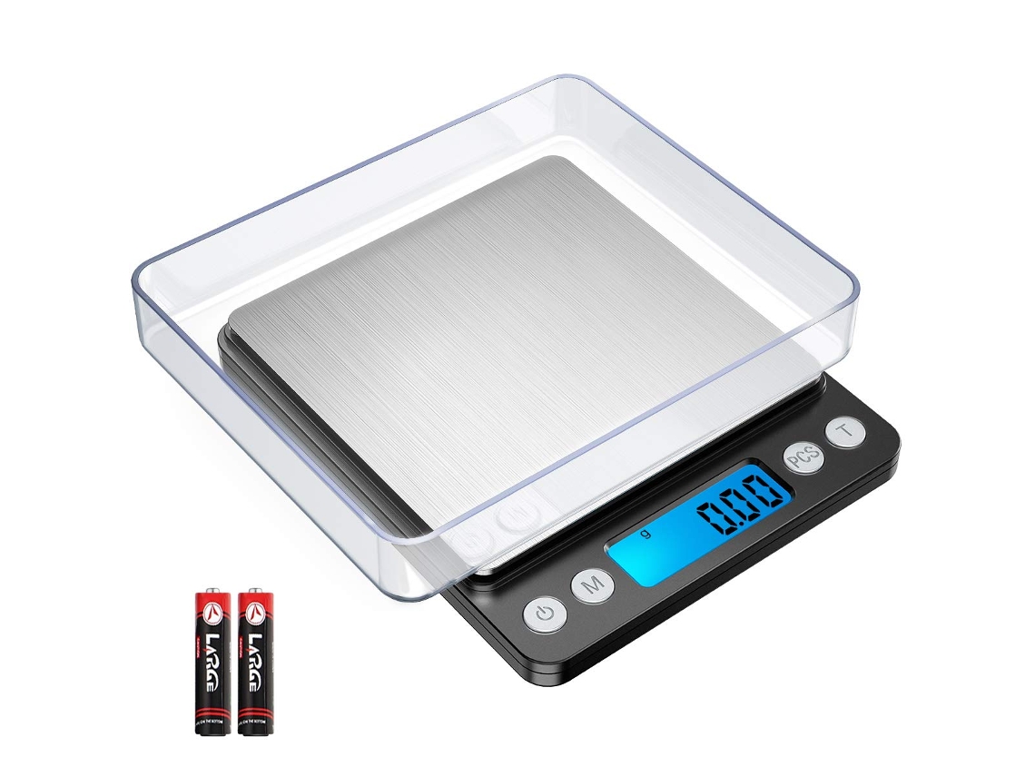 Balança Precisa 500g/0,01g, Lcd Luz de Fundo, Tara e Contagem, para Ouro, Joias e Pós.