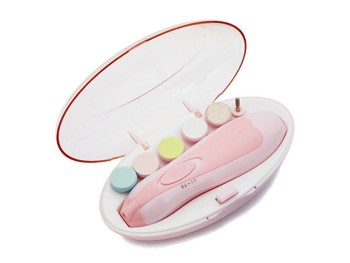 Cortador de Unhas Elétrico Suave LAXISCREED Bebê Rosa