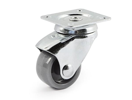 Rueda giratoria roda a/plast.gris ø30 plástico zincado (soporta 20kgs)
