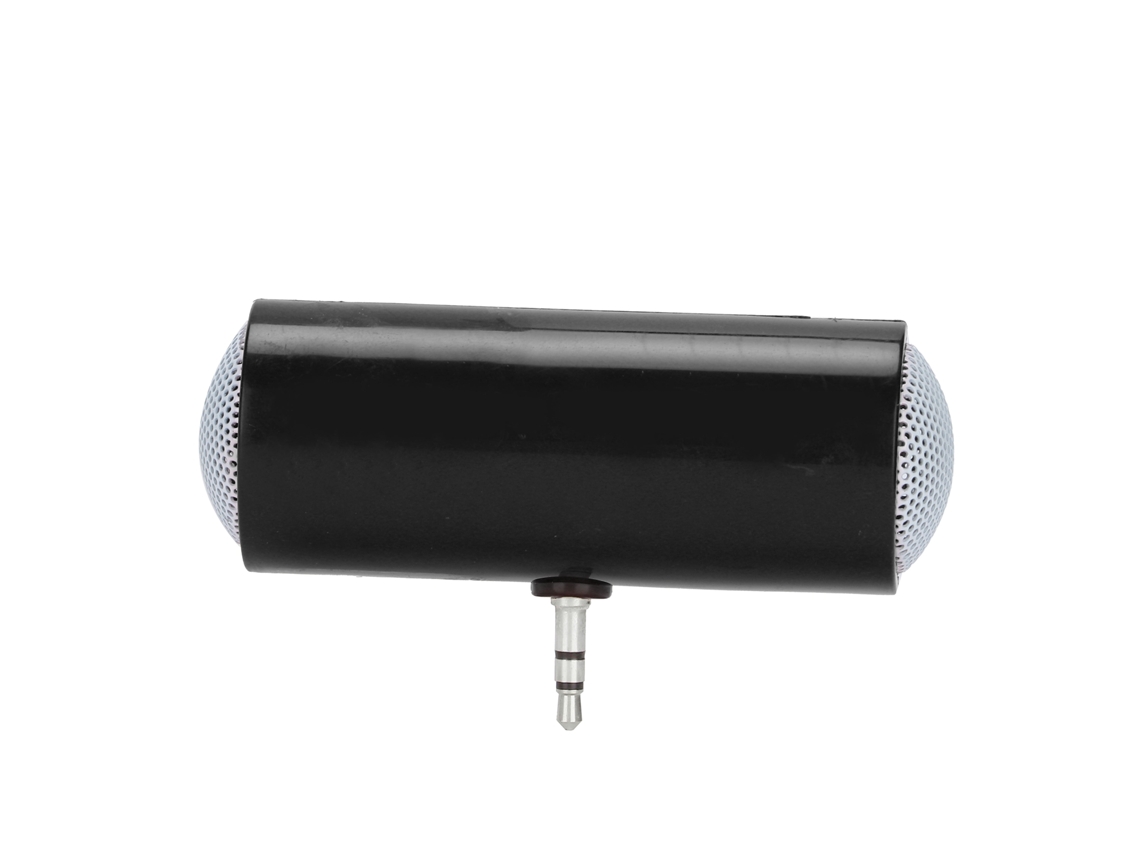 Mini alto-falante estéreo portátil com conector de 3,5 mm, sem fio, para celulares e tablets, preto | S/MARCA