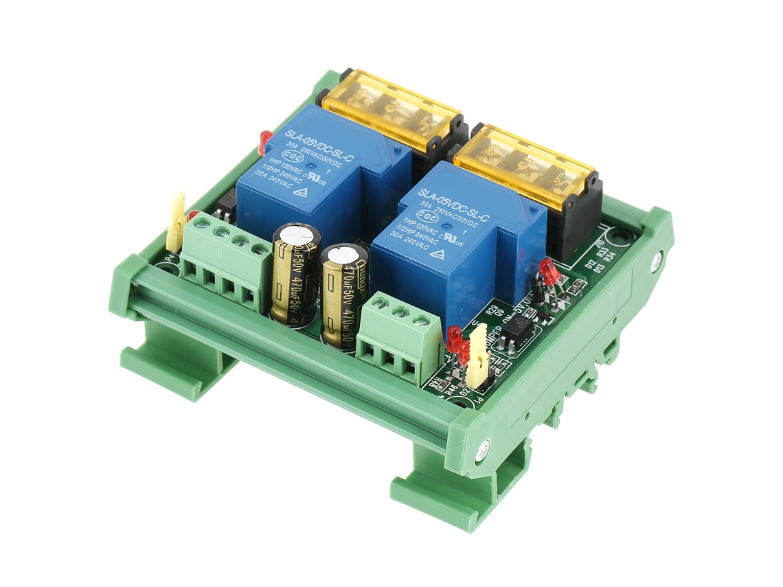 Módulo de Relé de 2 Canais Alta Potência 30a 5v 24v para Plc/mcu | S/MARCA