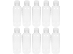 Garrafas De Viagem De Plástico De 100 Ml, Frascos Portáteis Vazios, Pacote Com 10 Unidades.