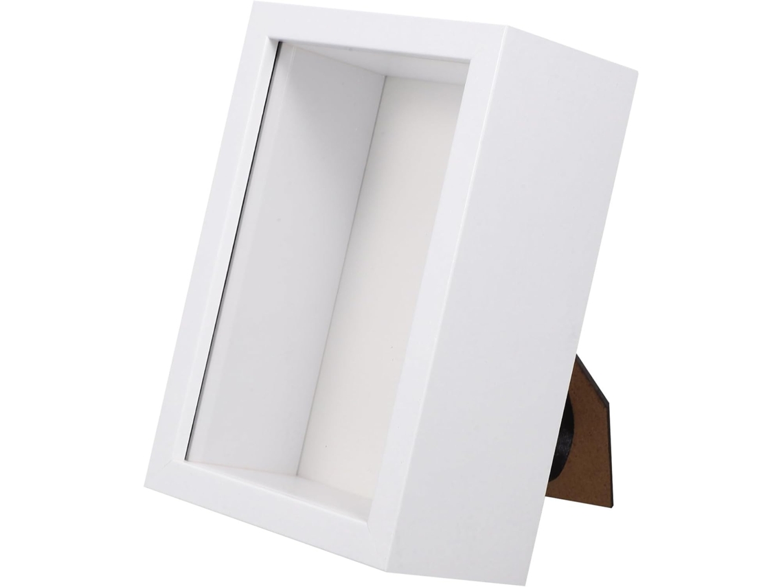 Moldura Rústica Madeira Branca Janela Vidro Exibição Insetos Design Elegante Versátil Lembrancinhas Decoração GOKOCO