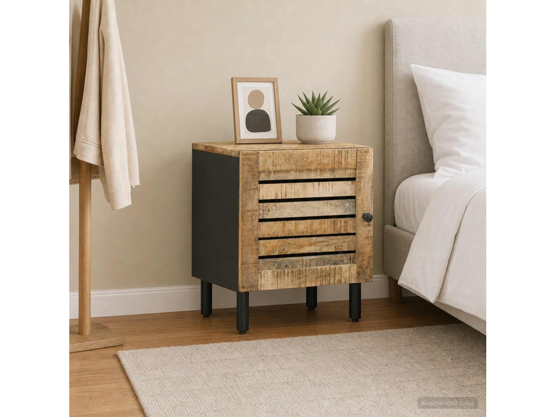 Vidaxl Mesa-de-cabeceira Natural 40 X 33 X 46 Cm