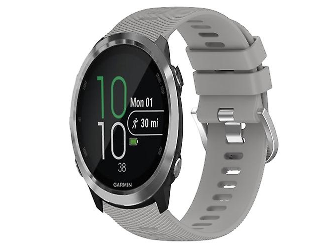 Bracelete para Garmin Forerunner 645 Música 20Mm Cor Sólida Pulseira de Relógio de Silicone Macio Cinza VENISYMLIS