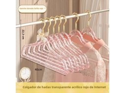 (vermelho, 10 Peças) Cabide De Acrílico Antiderrapante Para Calças, Que Também Pode Ser Usado Para Guardar Casacos, Ternos E Outras Roupas.