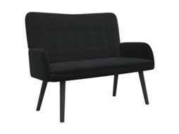 Sofá para 2 Pessoas Preto 115 X 61 X 87 Cm Veludo MAISON EXCLUSIVE (v)
