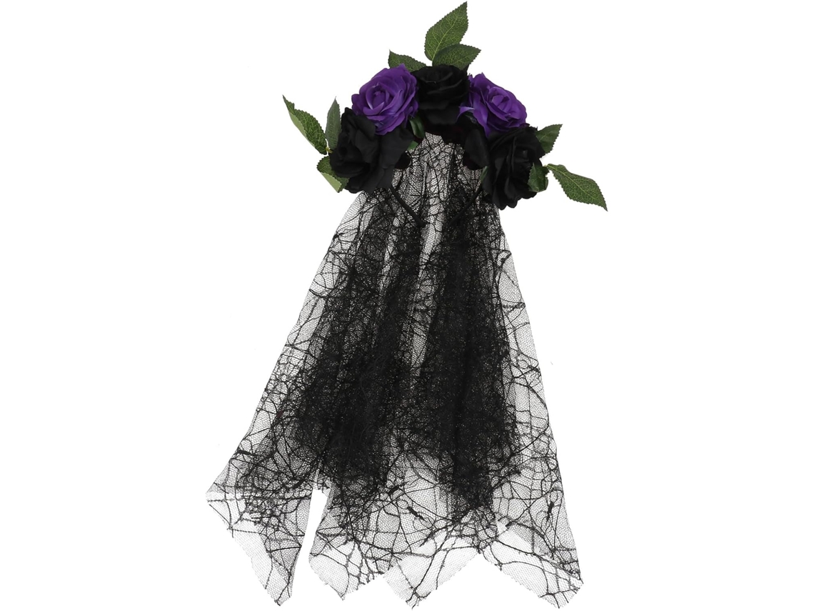 Tiara Romântica De Renda Com Flores Para Casamento - Acessório Decorativo Para Festas
