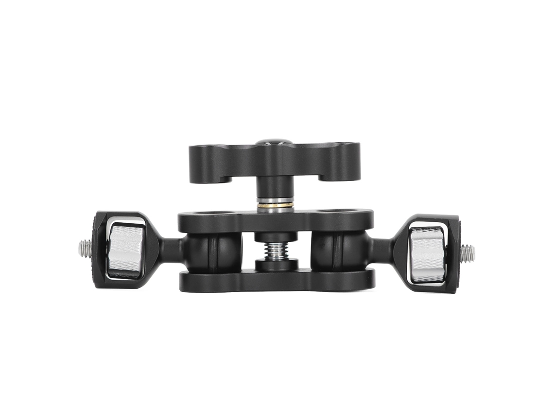 1/4in 360 Degree Rotatable Double Ball Head Aluminum Alloy Camera Multi Function Dual Ball Head Arm LAXISCREED