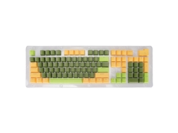 Aetheria keycaps de Teclado Mecânico 107 Teclas Translúcidas Três Cores Layout Arco Matcha Verde Escuro