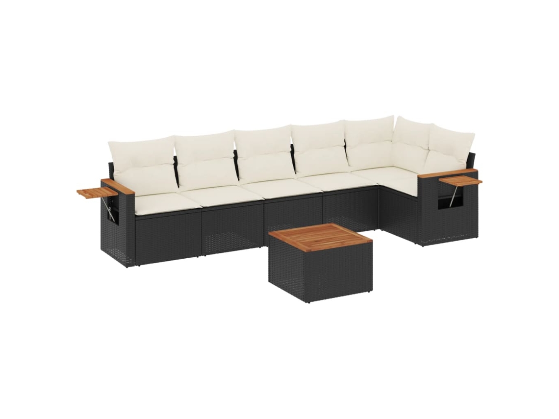 Garden Sofa Set, Garden Sofa Sets Vidaxl Preto Rattan / Vime (n/a)