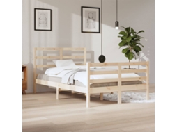 Estrutura De Cama 120x200 Cm Madeira De Pinho Maciça
