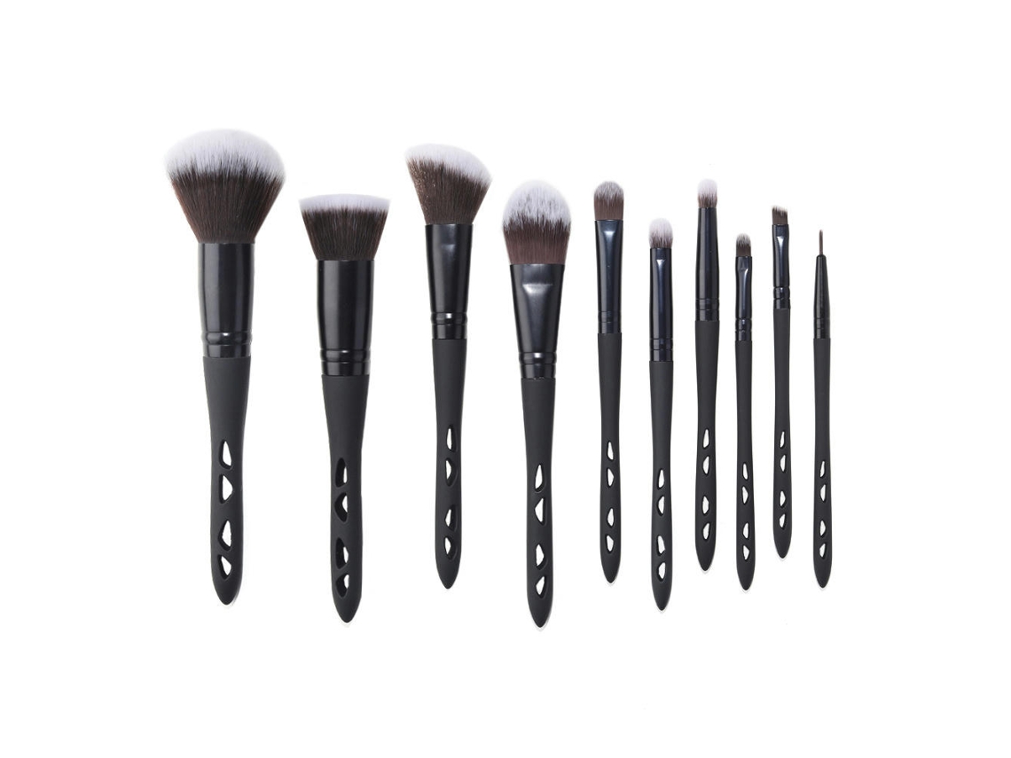 Conjunto de com Cabo Oco Natural Premium Base Sintética para Misturar O Rostoconjunto10 Preto LUUCOZK