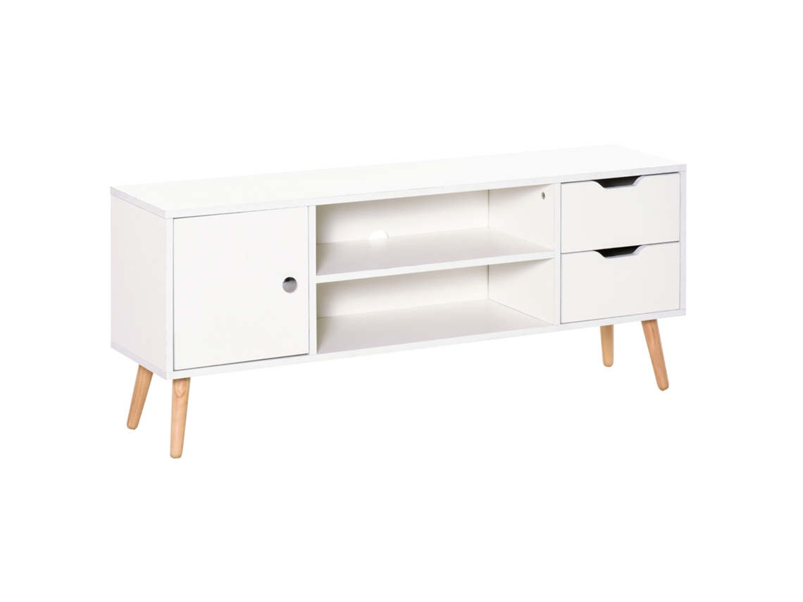 Armário de Tv Particle Board Cor White Homcom