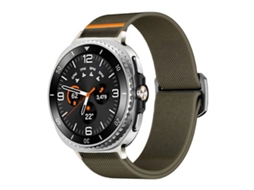 Bracelete Para Samsung Galaxy Watch 8/8 Classic - Nylon Elástico Com Fecho De Paraquedas Ajustável - Verde-exército