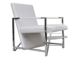 Armchairs, French Armchairs Vidaxl Branco Couro Artificial