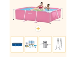 Intex Piscina Com Estrutura Retangular - 220x150x60 Cm - 5-peças Scb6
