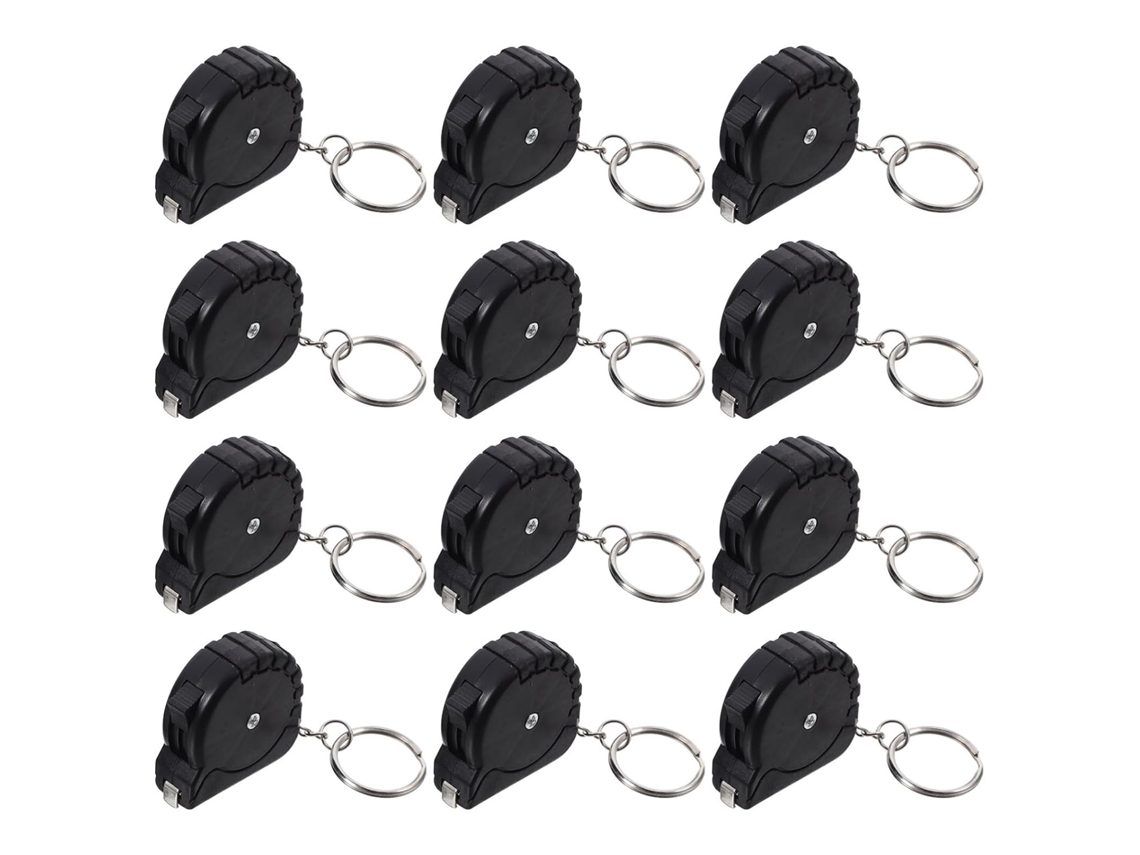 Fita Métrica De Chaveiro Secfou Mini, Em Aço Carbono E Abs, Design