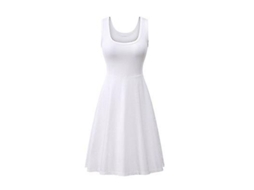 Fasst vestido de Verão Mulher Sexy Sem Mangas com Cintura Alta Talla 18-35