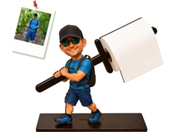 Porta Papel Higiênico Personalizado Com Foto, Suporte De Madeira Personalizado Com Figura, Presente Divertido Para Casa