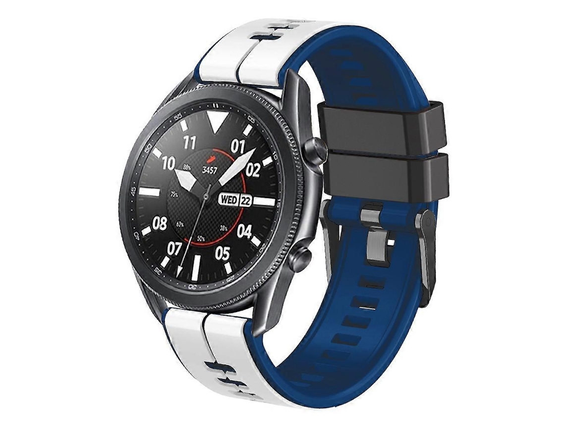 Pulseira Universal De Silicone Bicolor Com Linhas Verticais