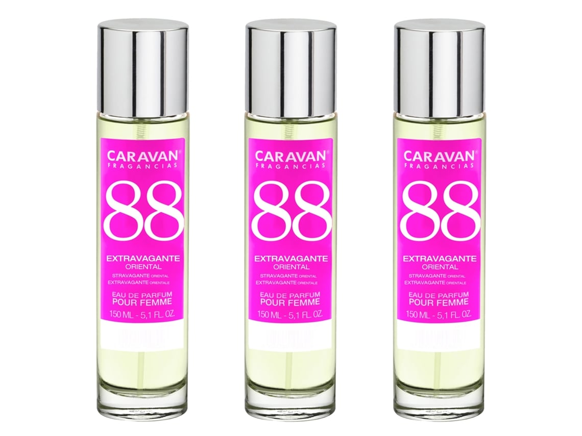 3X Perfume Feminino Nº88 150Ml CARAVAN