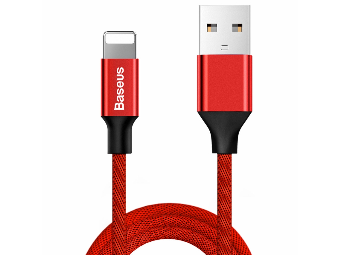 Cabo Lightning 3 M Rápido Vermelho Compatível Com Iphone E Ipad