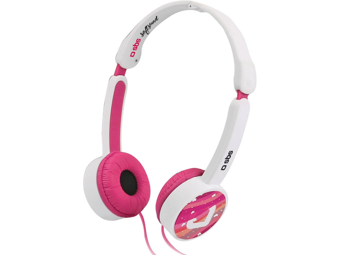 Auscultadores com Fio SBS 85 Db (On Ear - Microfone - Rosa)