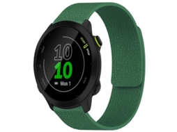 Bracelete para Garmin forerunner 45 / 45s / Swim 2 de silicone magnético textura de lichia verde escuro XIAOMOYU
