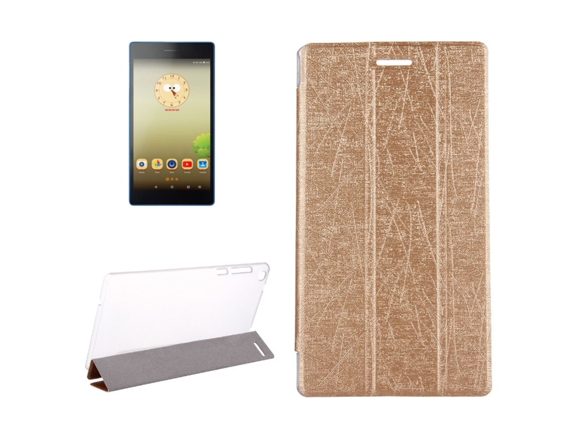 Capa‑flip Horizontal De Couro Halinuia Com Textura Osso‑oráculo E Suporte Triplo Para Lenovo Tab 3 730m