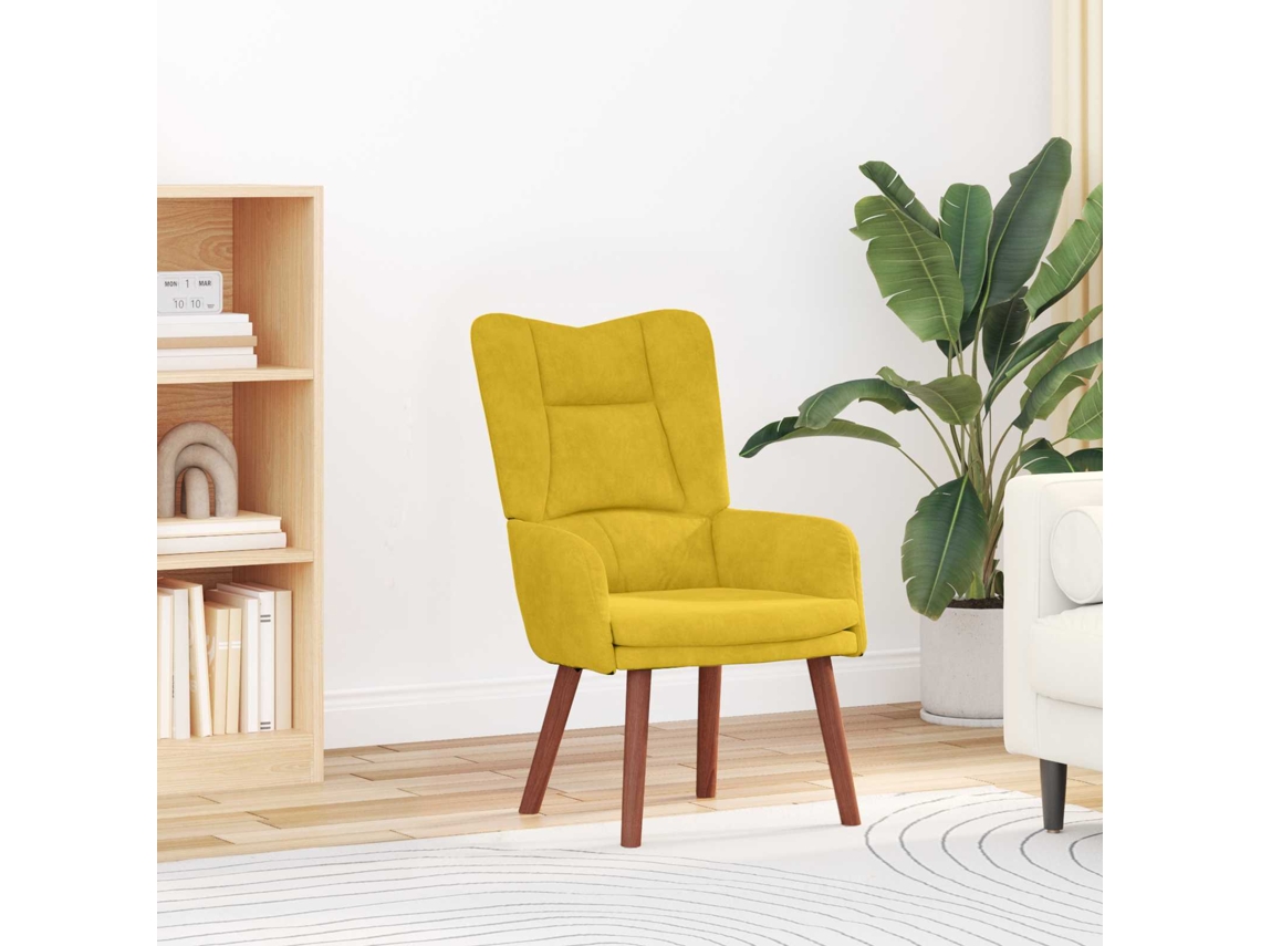 Vidaxl Poltrona Amarelo 63 X 67 X 94 Cm Veludo