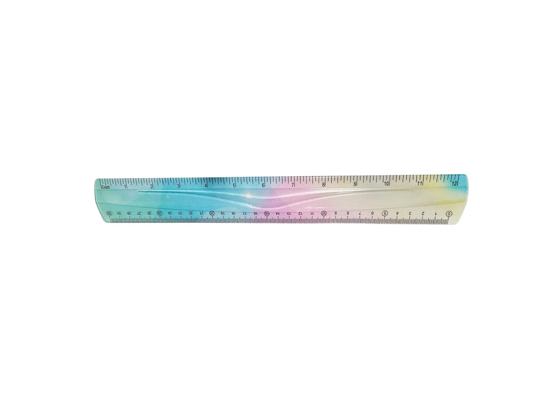 Régua De Medição Dobrável, Fácil De Transportar, Régua Colorida, Geometria Flexível Transparente, Para Desenho E Medição