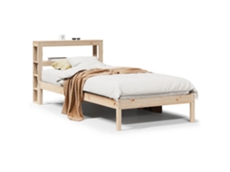 Bed Frame, Bed Frames Vidaxl Marrom Madeira De Pinho (90 X 200 Cm)