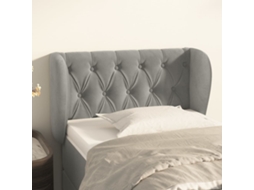 Vidaxl Cabeceira De Cama C/ Abas Veludo 83x23x78/88 Cm Cinzento-claro
