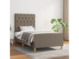 Vidaxl Estrutura De Cama Sem Colchão 80x200 Cm Tecido Cinzento