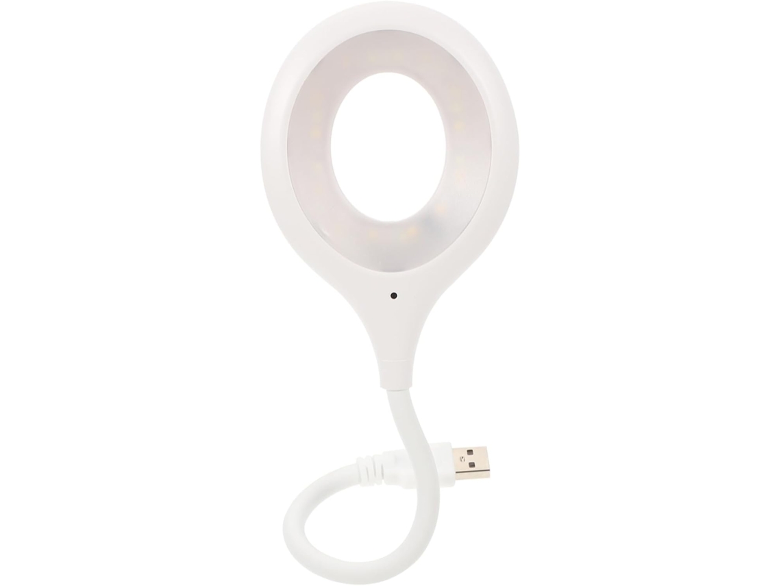 Luminária De Leitura Led Com Controle Voz Via Usb, Haste Flexível, Iluminação Para Cama E Mesa, Luz Branca, Portátil