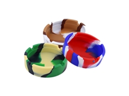 3Pcs Cinzeiro de Silicone-Camuflagem Marrom e Branca Camuflagem Amarela Verde e Preta Camuflagem Vermelha Azul e Branca