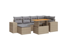 Garden Sofa Set, Garden Sofa Sets Vidaxl Bege Rattan / Vime (n/a)