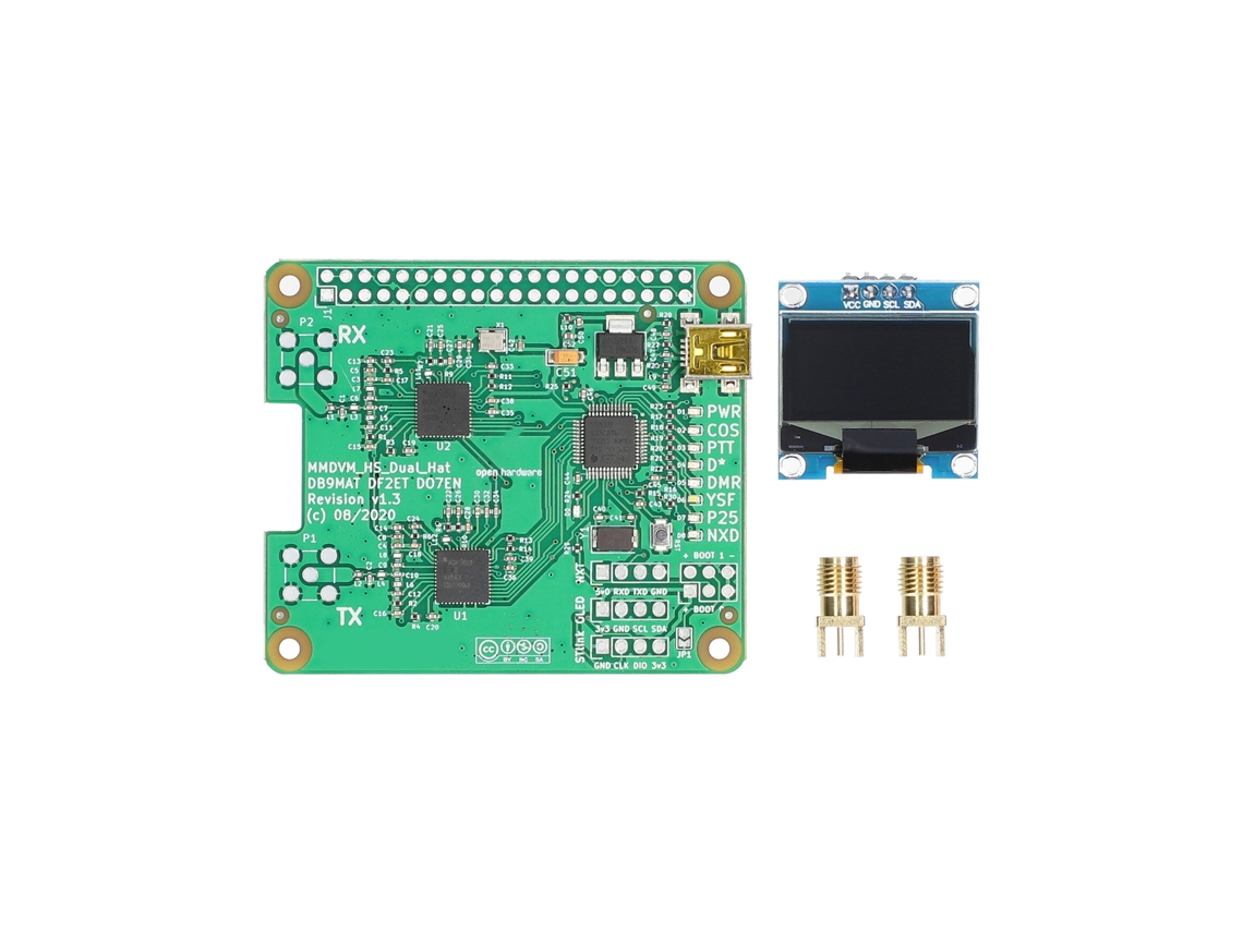 Placa MMDVM Duplex YURU com display OLED, suporta DMR, P25, D Star para Raspberry Pi